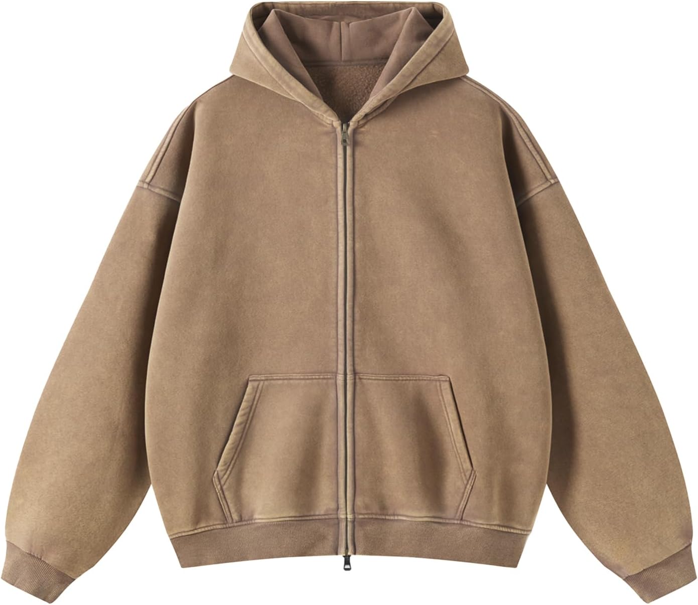 Womens Fleece Hoodies Sweatshirt Double Zip Up for Winter Style