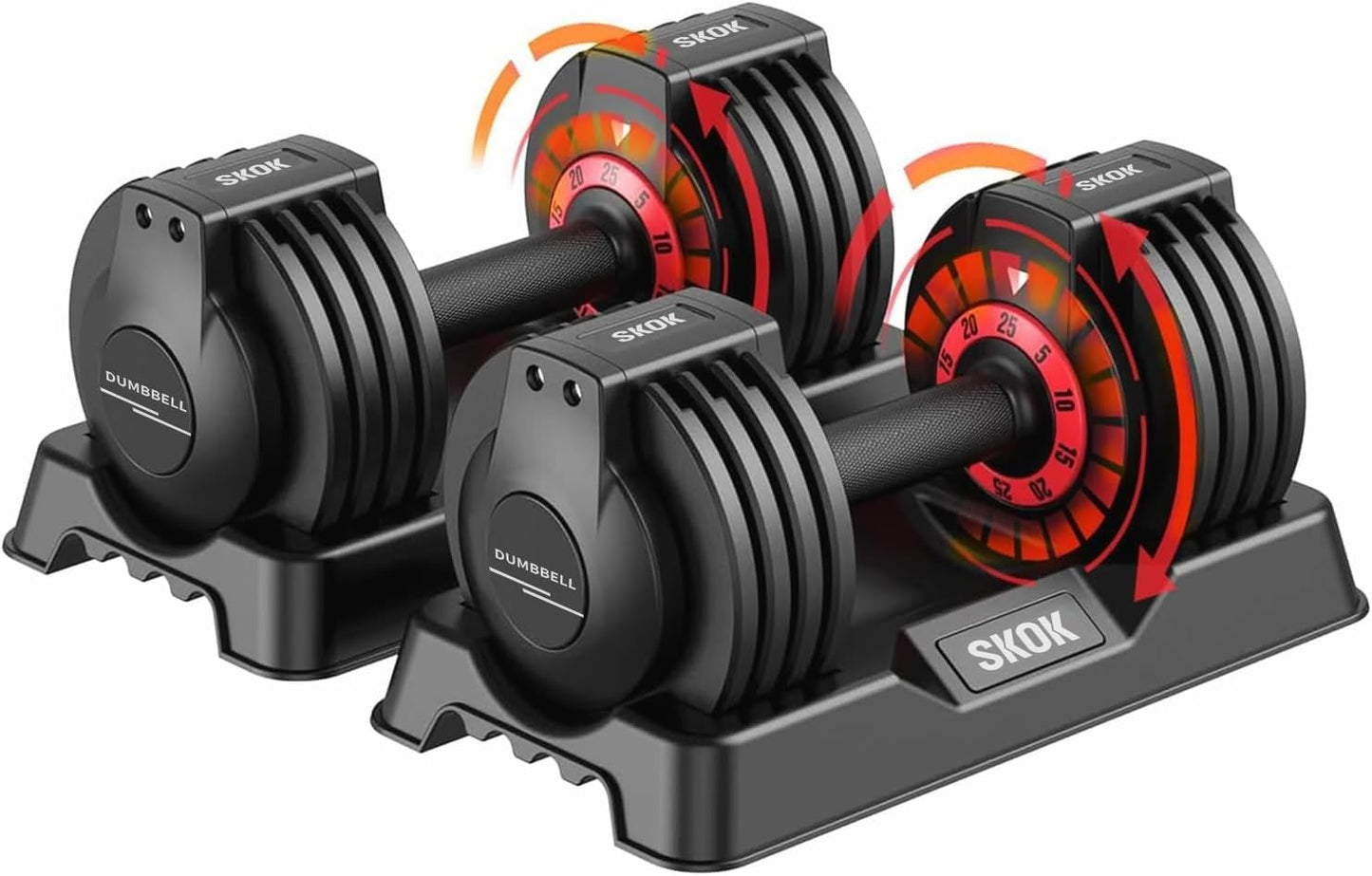 Adjustable Dumbbells Set for Men and Women - SKOK 25/55 lbs
