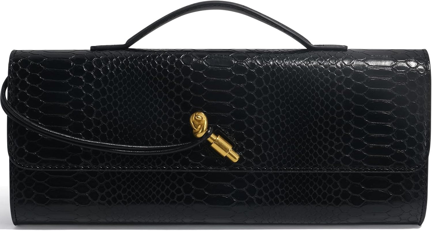 Woven Clutch Purses for Women - Elegant Leather Evening Bag