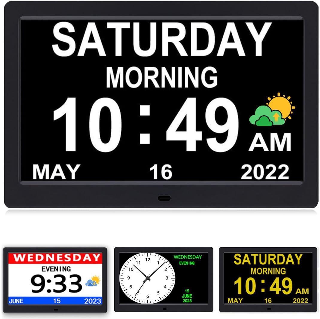 AINFTIME DST Digital Clock for Elderly with Large Display