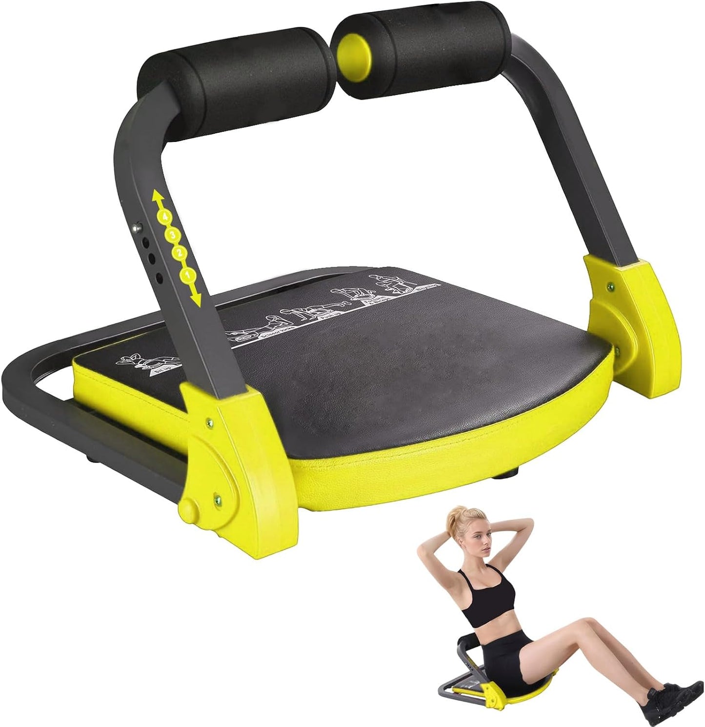 Foldable Ab Trainer - 4 Resistance Levels, 330 LBS Capacity