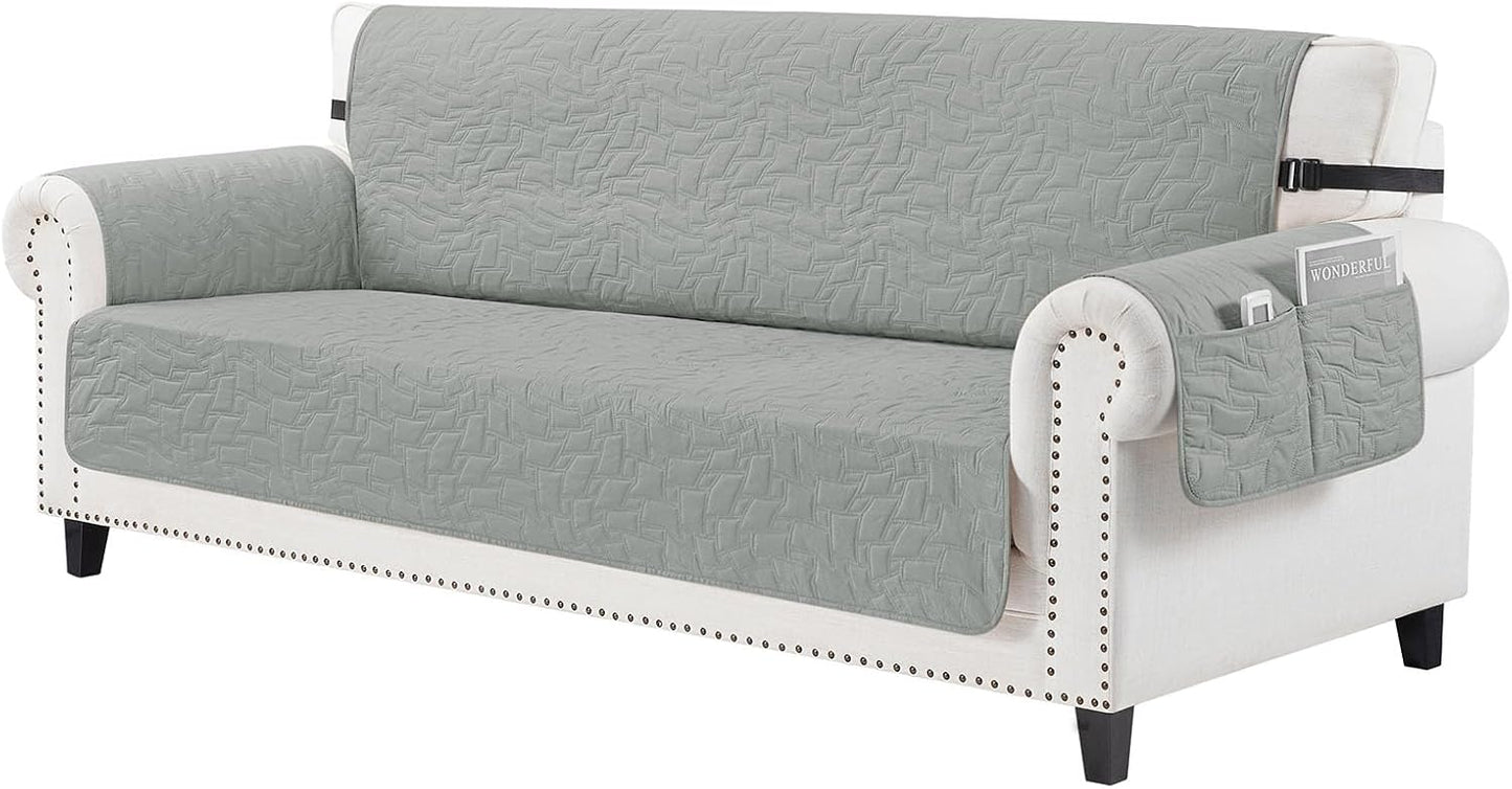 CUCRAF Non Slip Quilted Sofa Cover for 3 Cushion Sofas