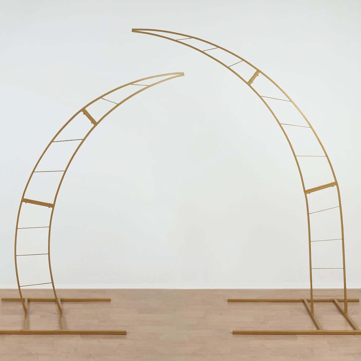 6.5ft Gold Metal Crescent Moon Wedding Arch for Stunning Events