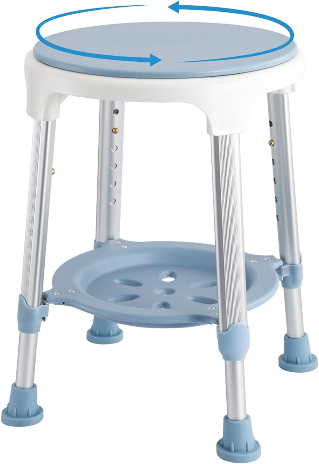 360 Swivel Shower Stool - Adjustable & Durable KSITEX