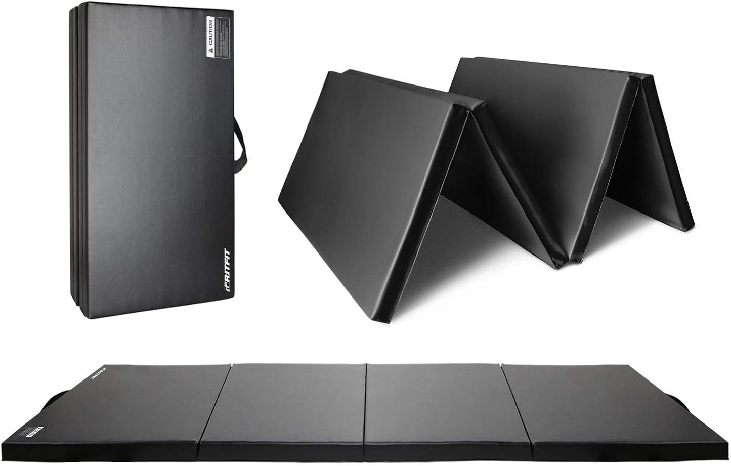 RitFit Upgraded Folding Exercise Mat for Yoga and MMA Workouts