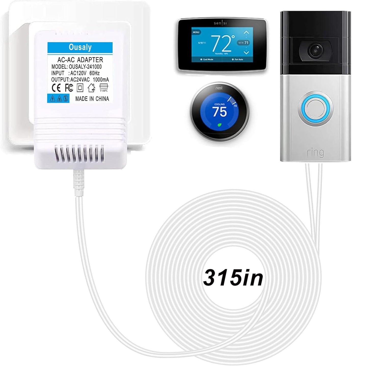 Power up Your Doorbell with 26.5ft Extension