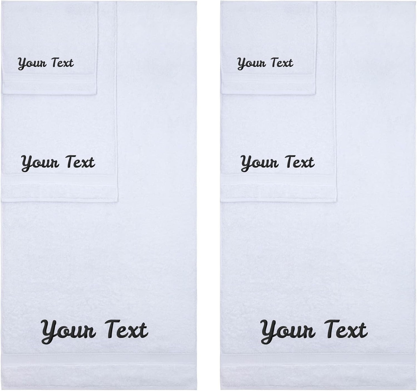 Personalized Towels Set - Hotel Quality, Super Soft & Absorbent