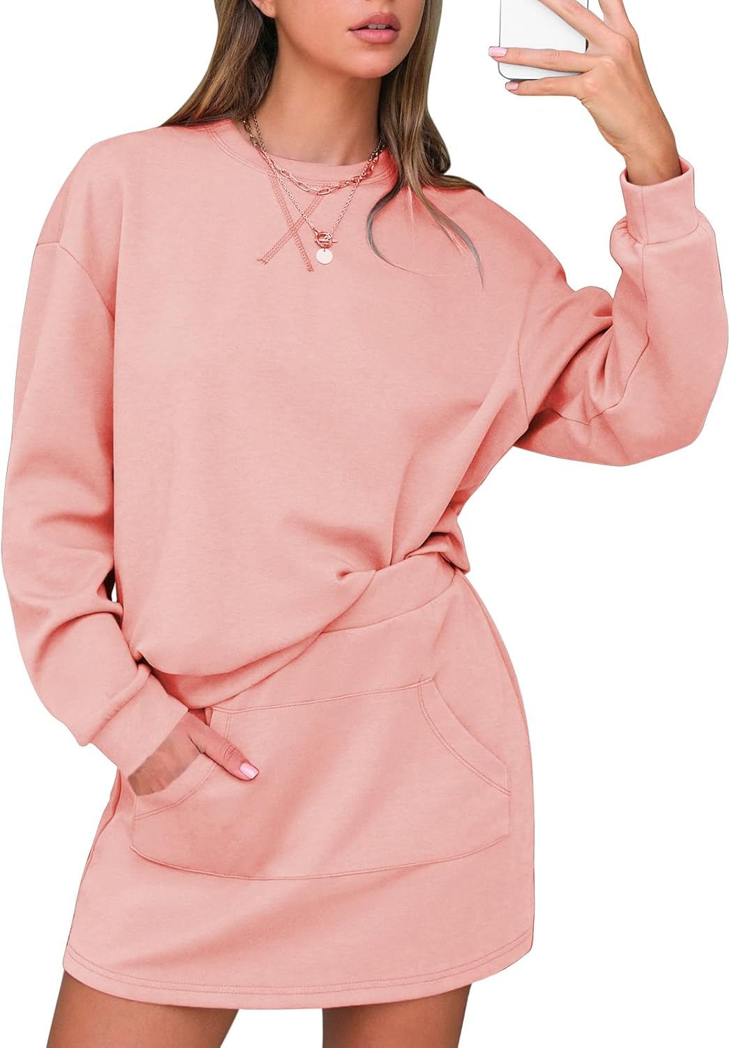 EXLURA Women 2 Piece Sets Cotton Tracksuits for Fall Fashion
