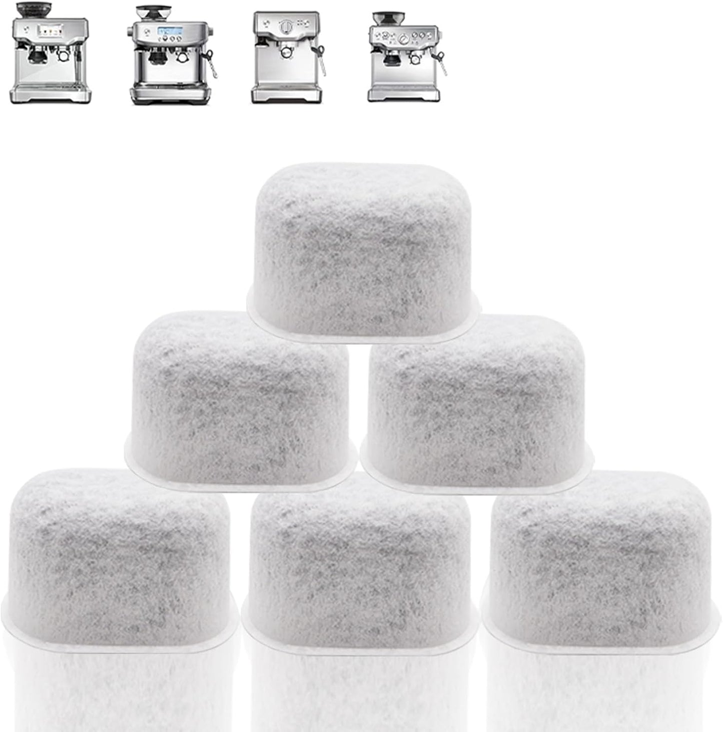 Dianrui 6 Pack Charcoal Water Filters for Breville Espresso