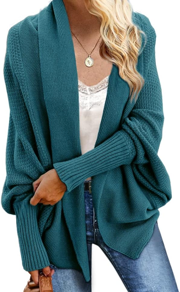 Imily Bela Women's Kimono Batwing Oversized Cardigan Sweater