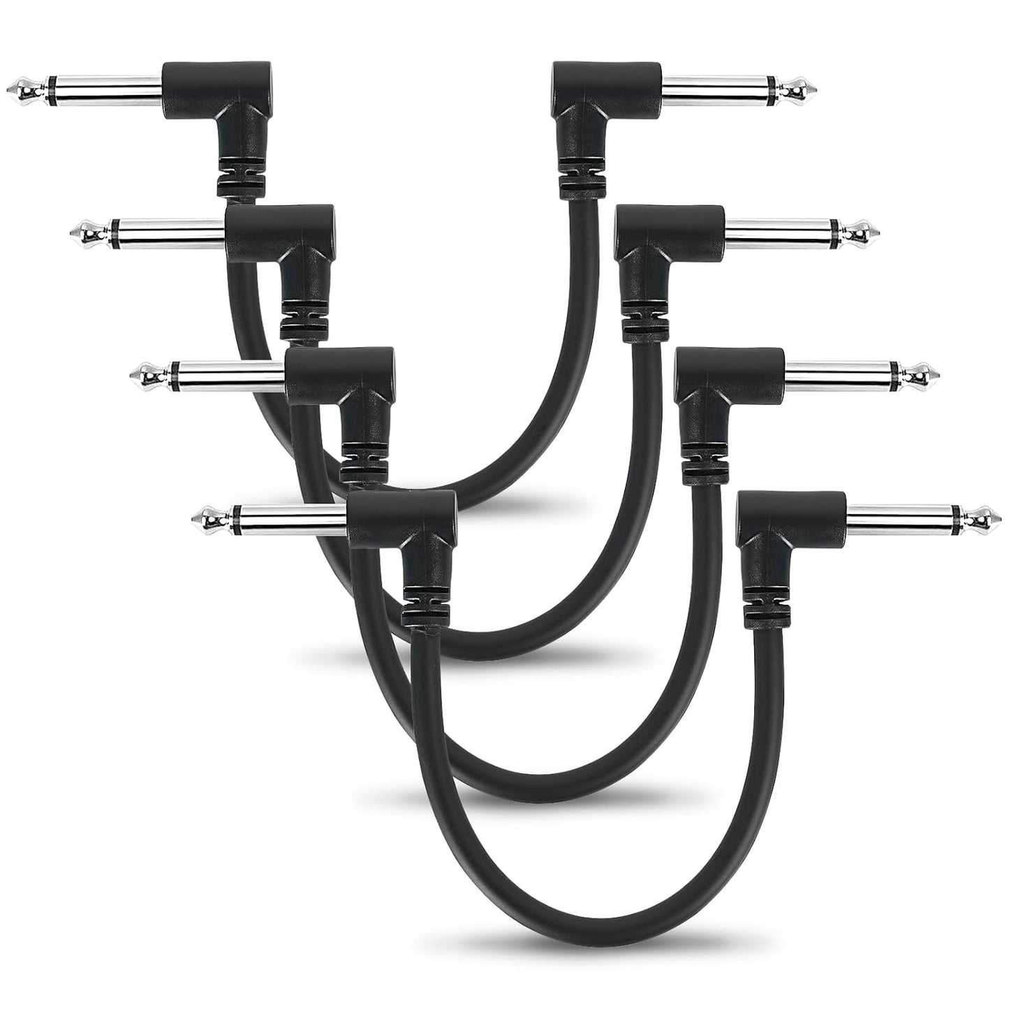 4 Pack 6 Inch Guitar Patch Cables - Noise-Free & Durable - GOGHOST