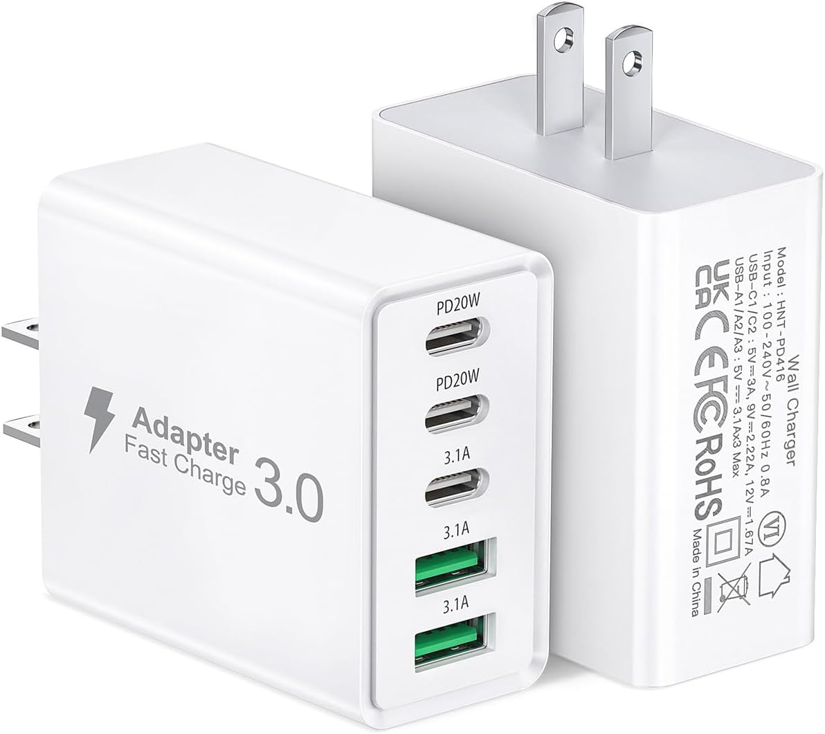 Qwinjwin 5-Port 50W USB C Fast Charger