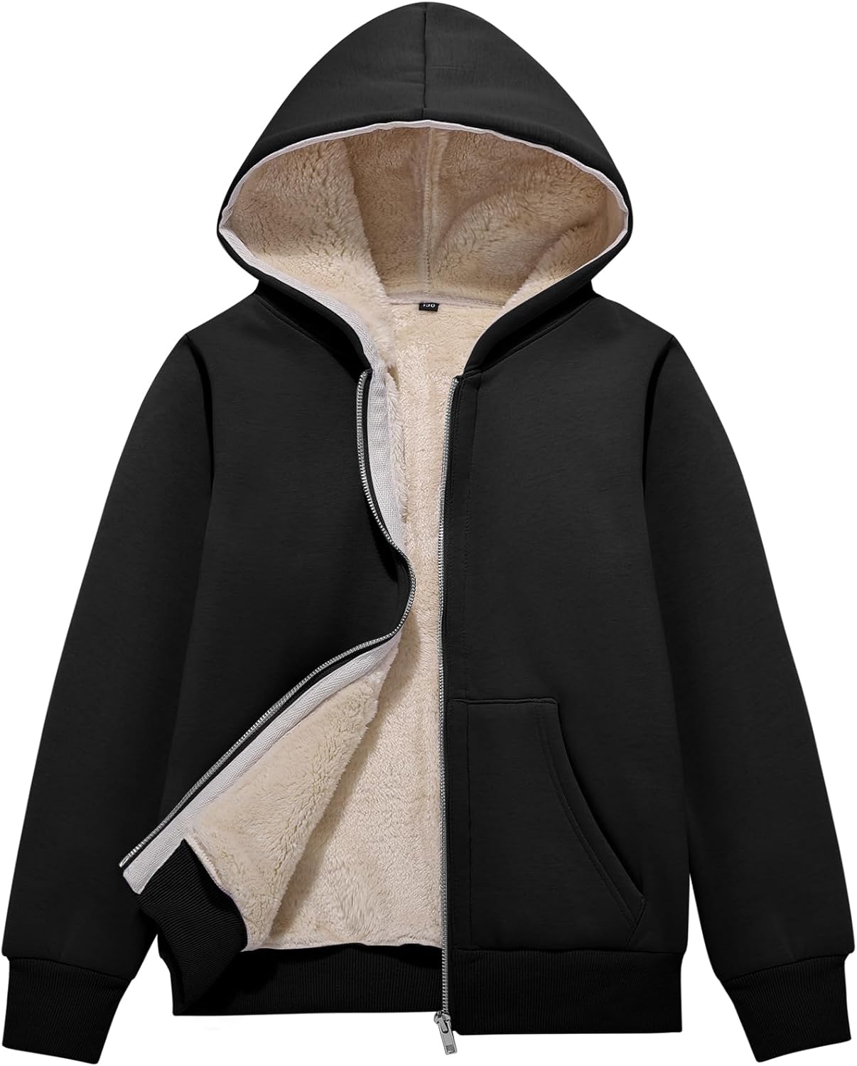 Flygo Unisex Boys Girls Fleece Jacket Hoodie for Winter Wear