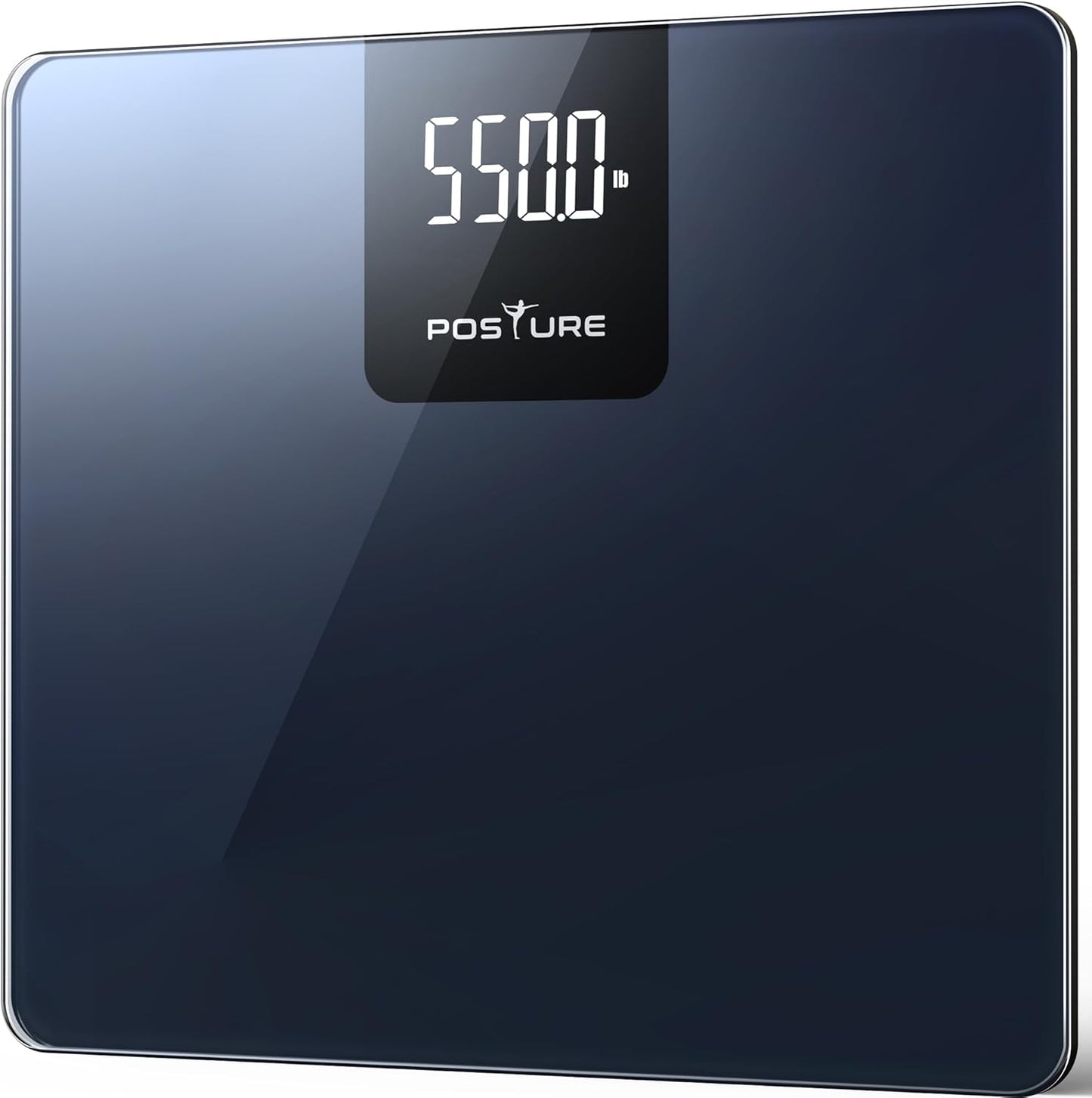 Posture Digital Bathroom Scale with 550lb Capacity and LED Display