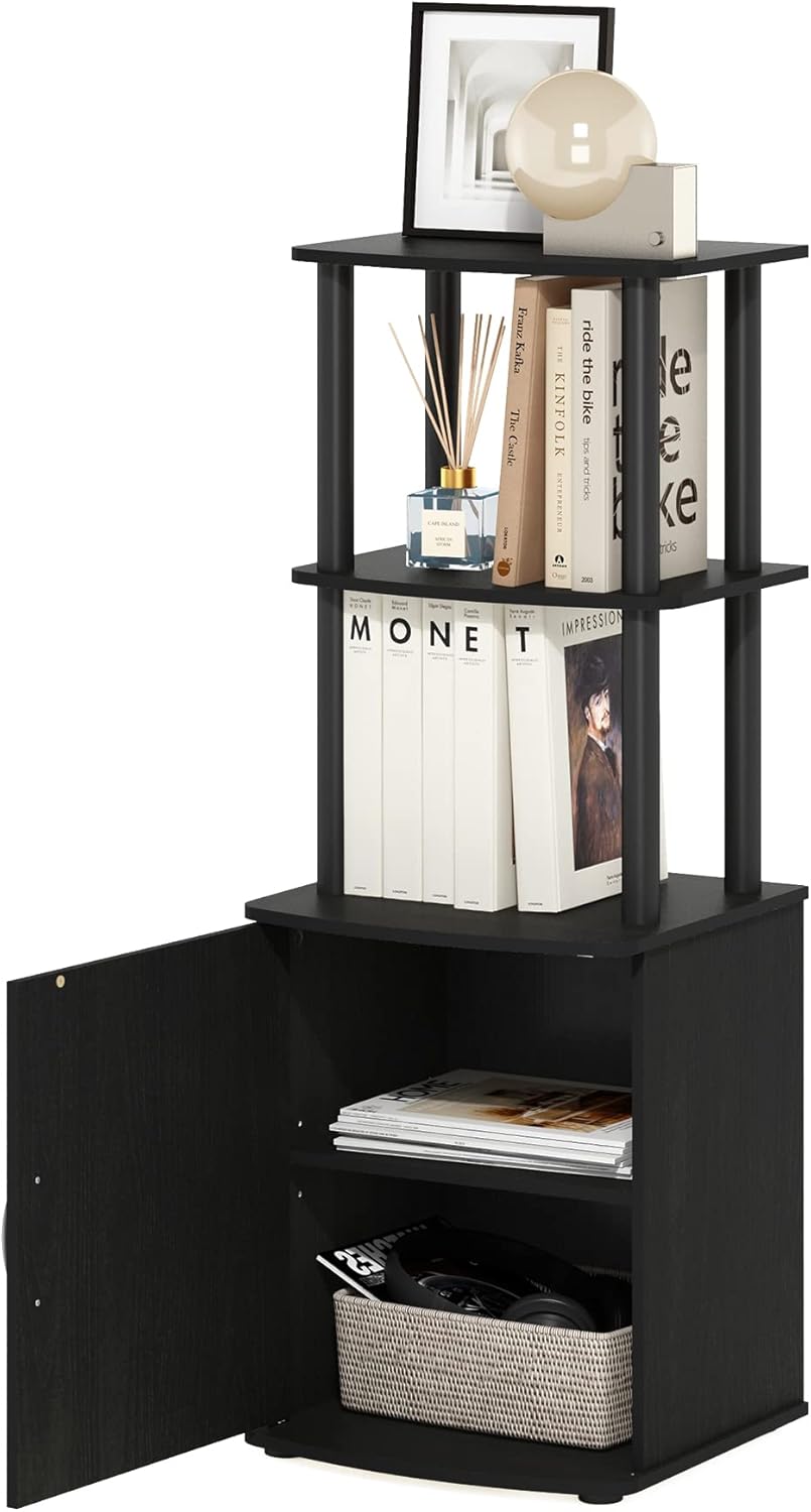 Furinno Turn-N-Tube Tall TV Entertainment Side Table Display Rack