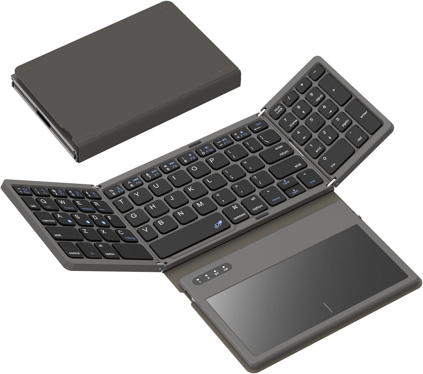 Portable Foldable Bluetooth Keyboard with Touchpad