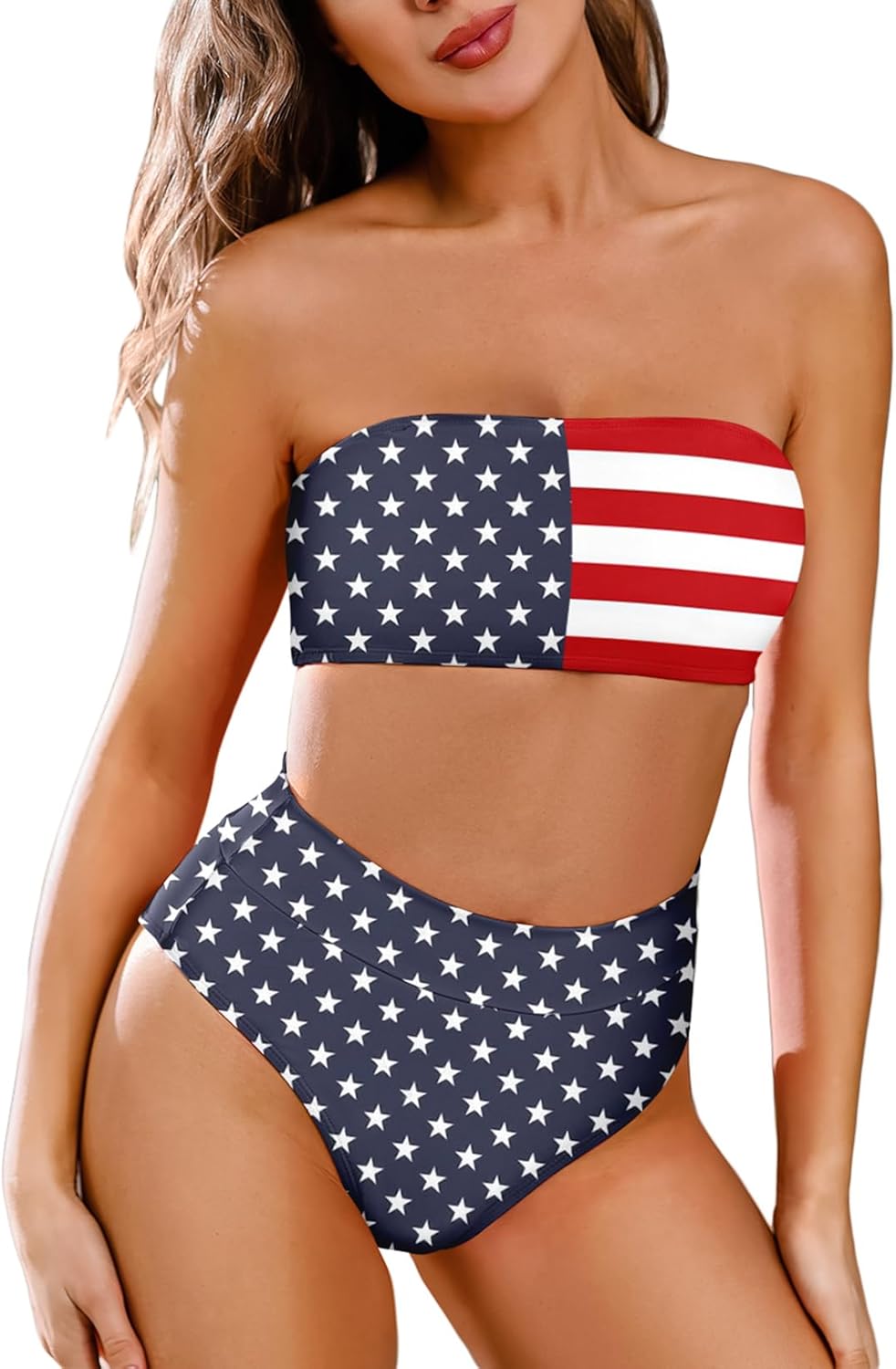 Pink Queen Women's High Waist Cheeky Bikini Set for Summer Fun