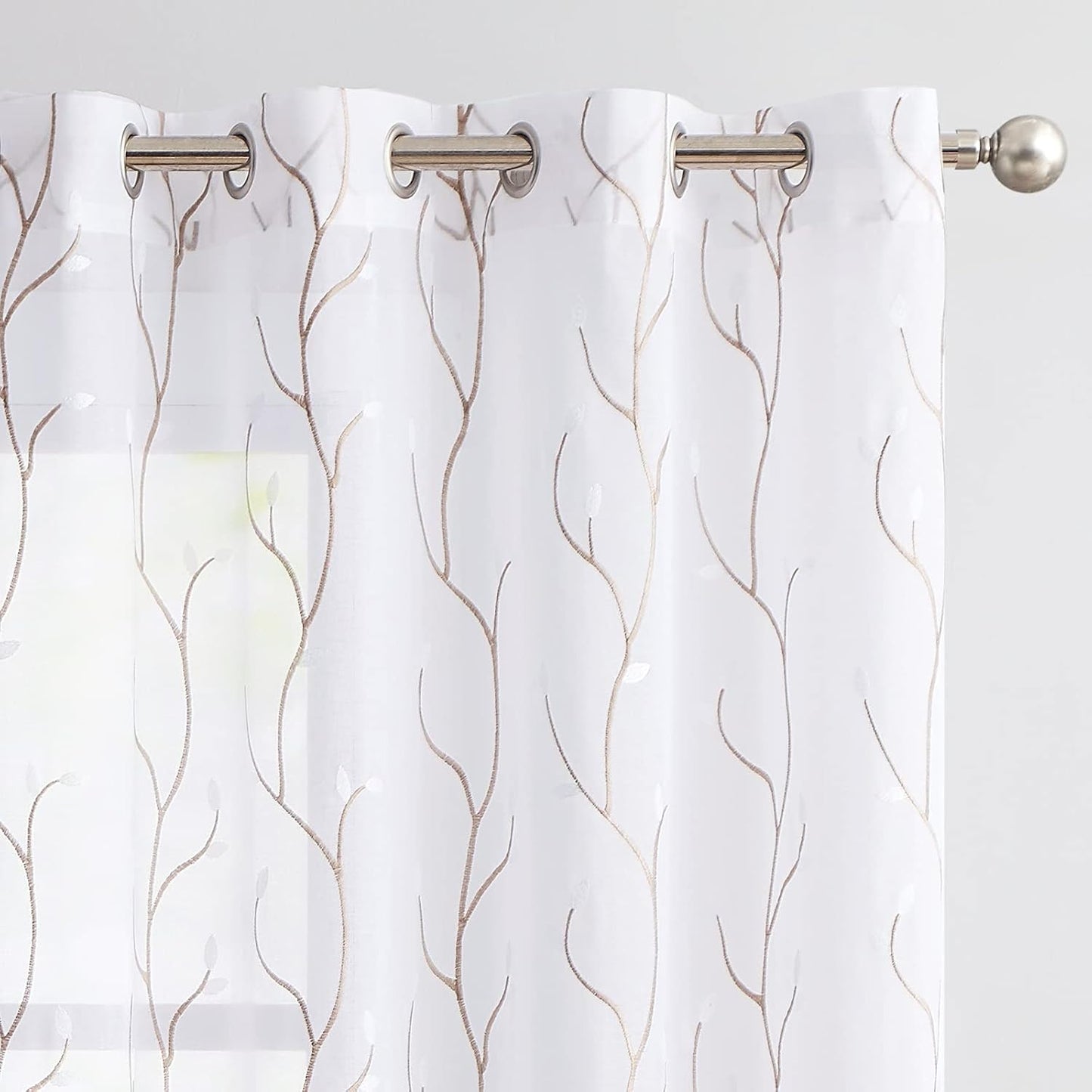 Elegant White Sheer Curtains for Bedroom and Living Room