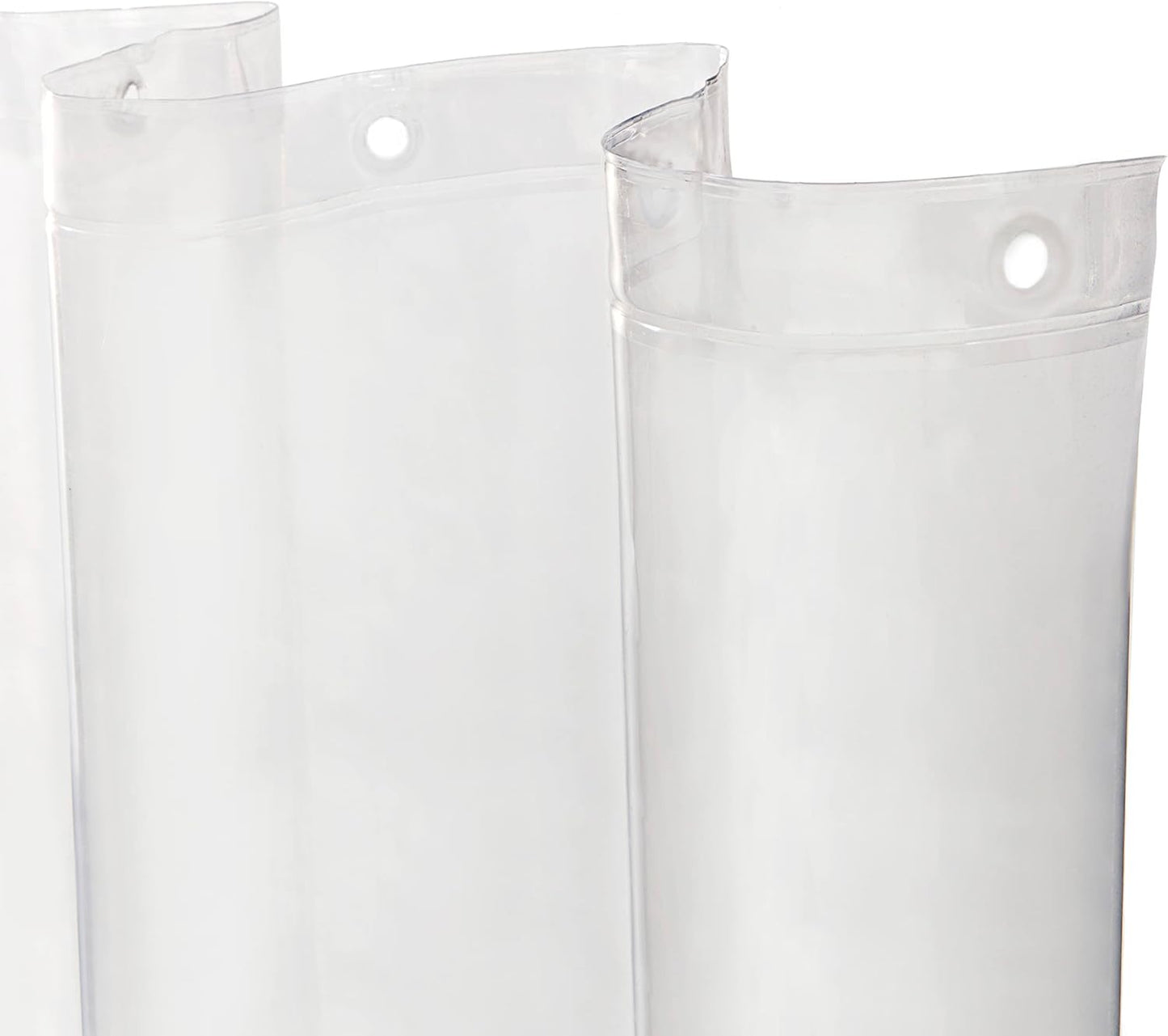 Waterproof PEVA Shower Liner: Durable & Magnetic Hem, Clear, 70x72
