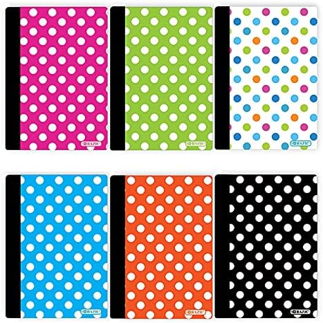 BAZIC 5x7 Polka Dot Notebooks 48-Pack