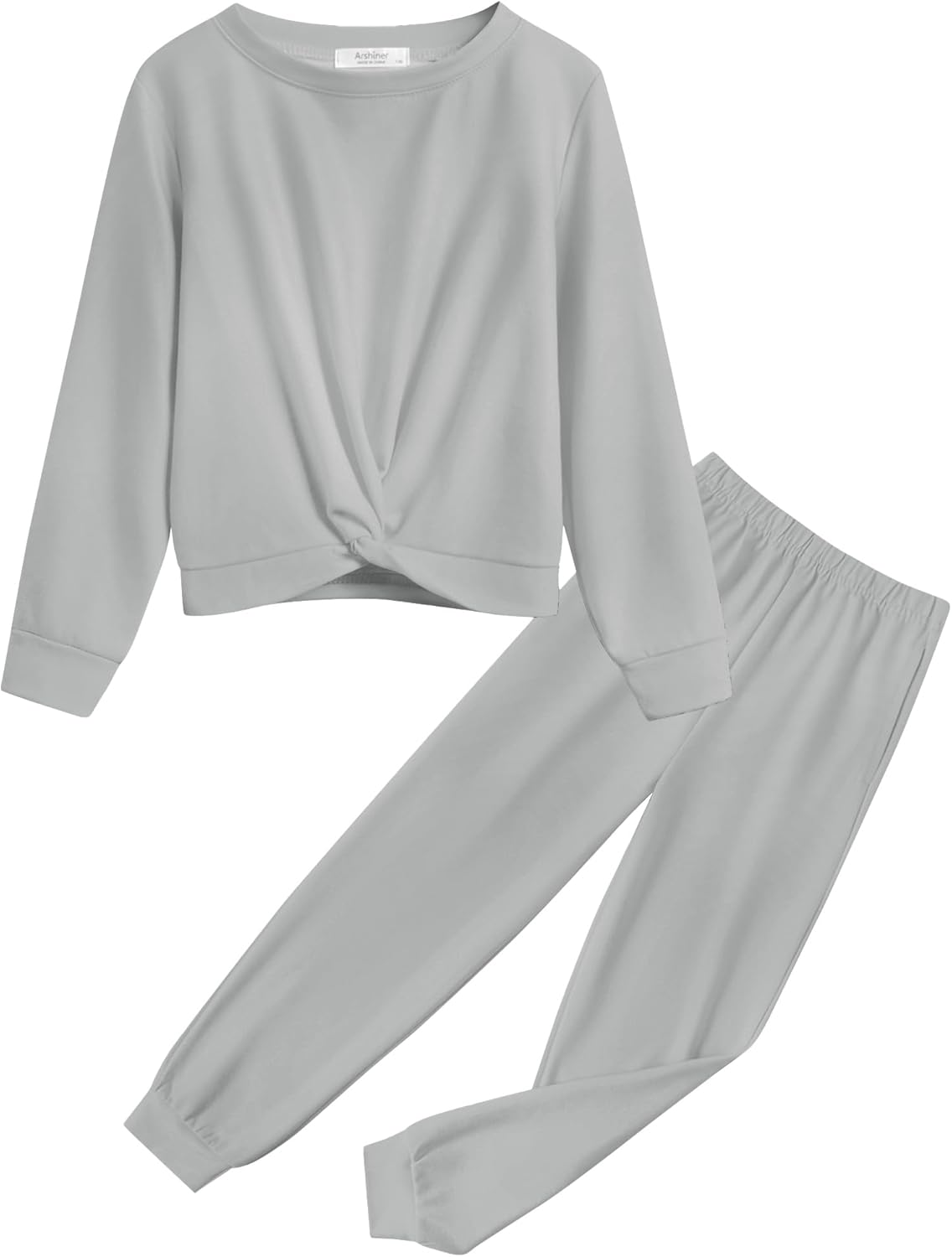 Arshiner Girls Twist Front Tracksuit for Stylish Comfort