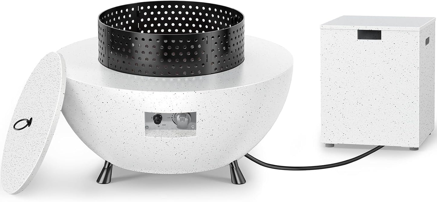 Ciays 29 Propane Fire Pit Table with Windproof Guard for Outdoors
