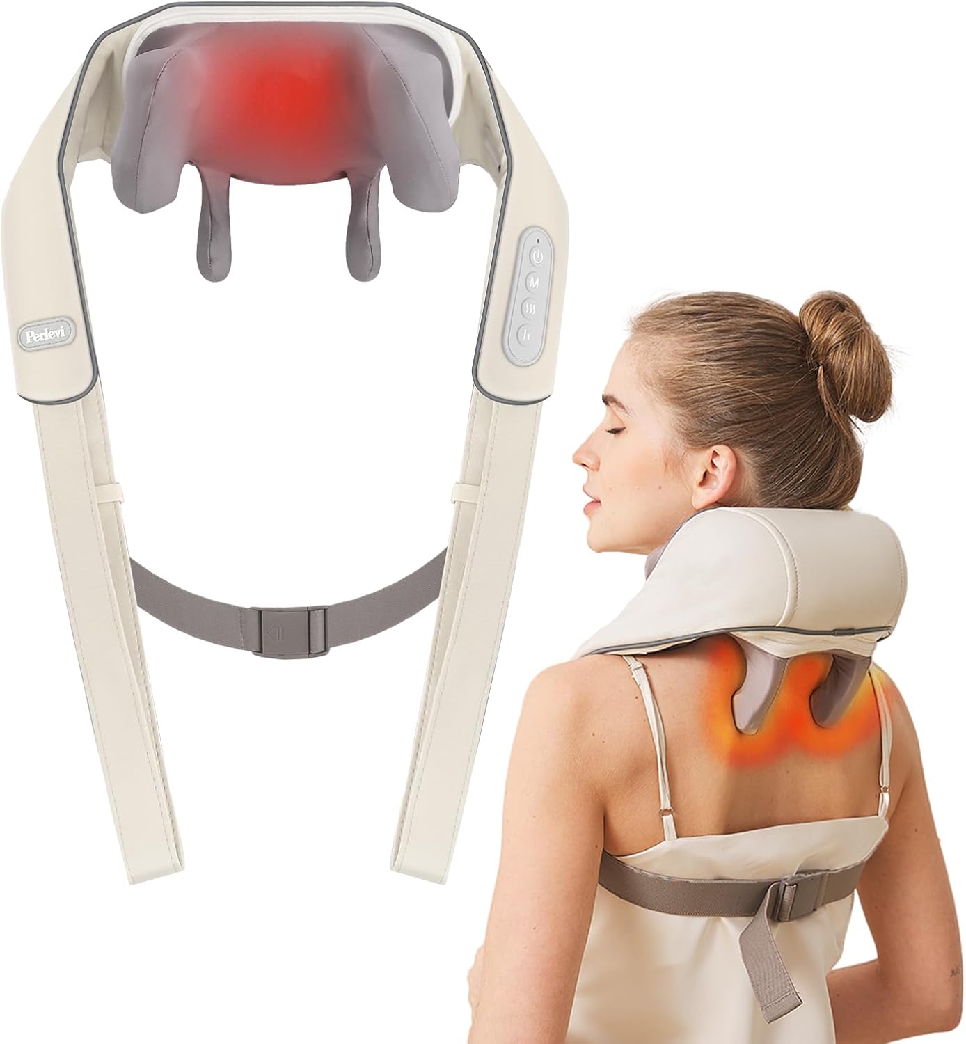 Neck Massager for Pain Relief with Heat and Adjustable Design