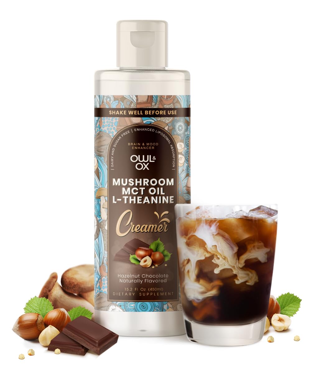 Premium Nootropic Mushroom Creamer | Keto & Vegan | Hazelnut-Choc | Owl & Ox