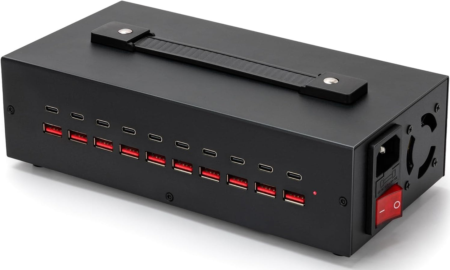 200W USB-C Charging Station with 20 Ports for Fast Charging