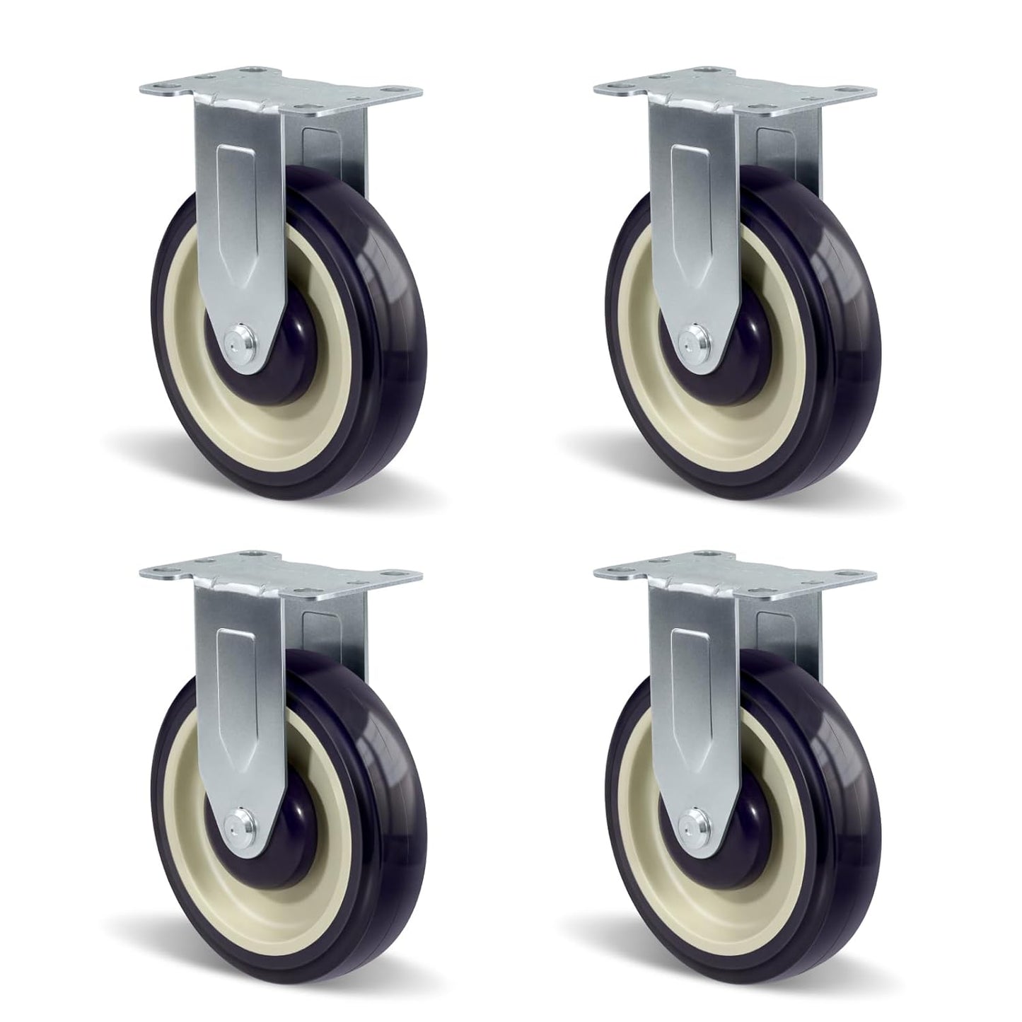5 Inch Caster Wheels Set of 4 for Heavy Duty Applications