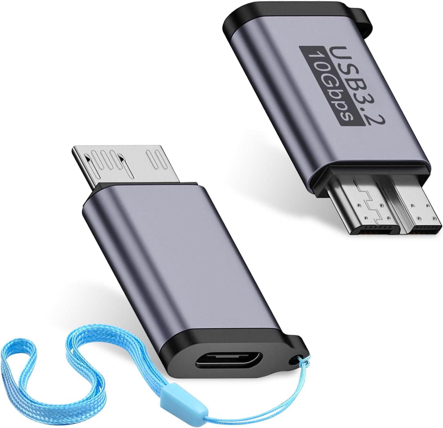 Duttek High Speed USB C to Micro B Adapter Duo