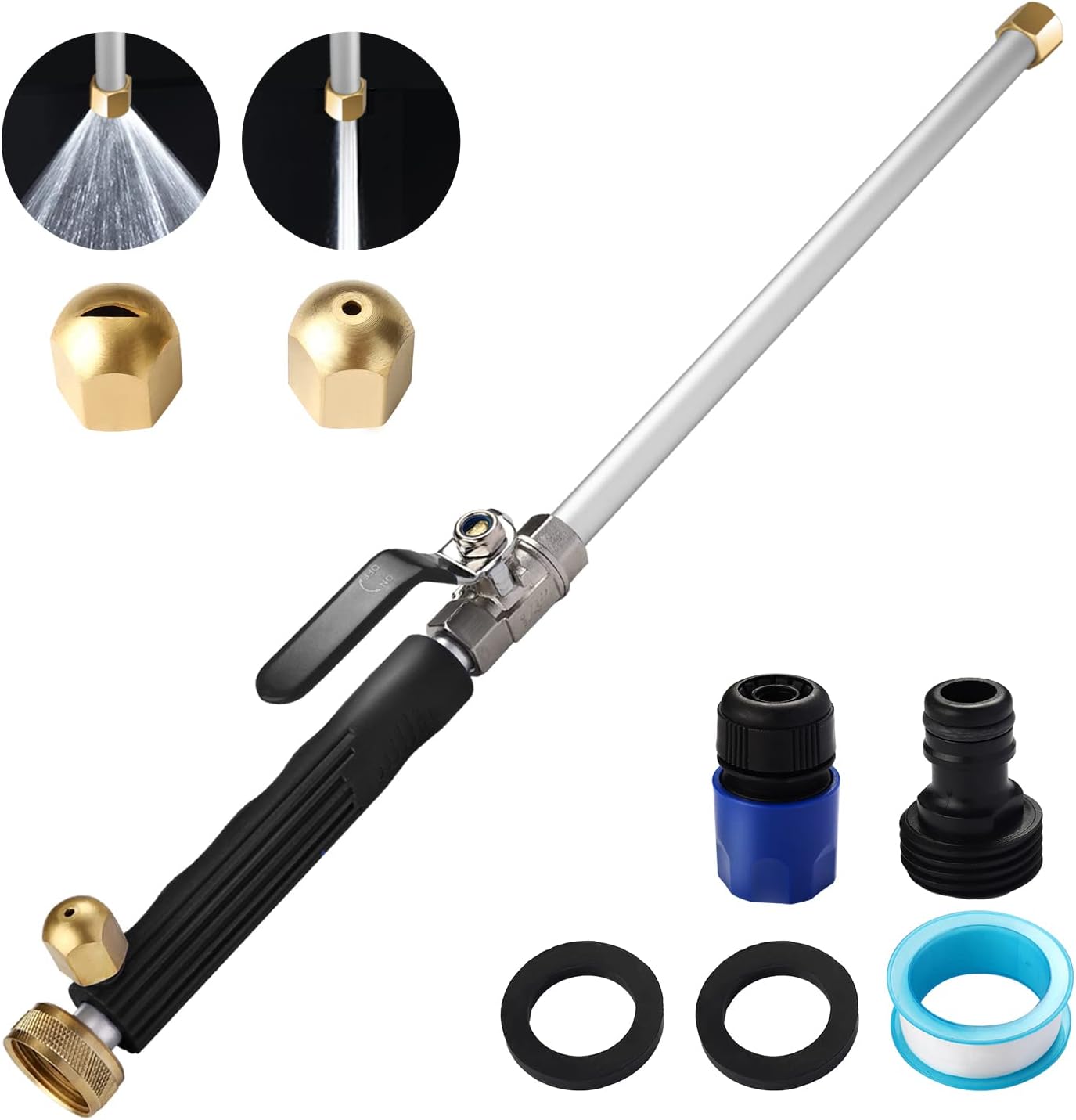 Hydro Jet Power Washer - 2 Nozzles & Connectors