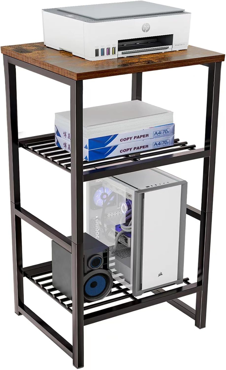 GEORIS 3 Tier Printer Stand - Heavy Duty Storage Solution