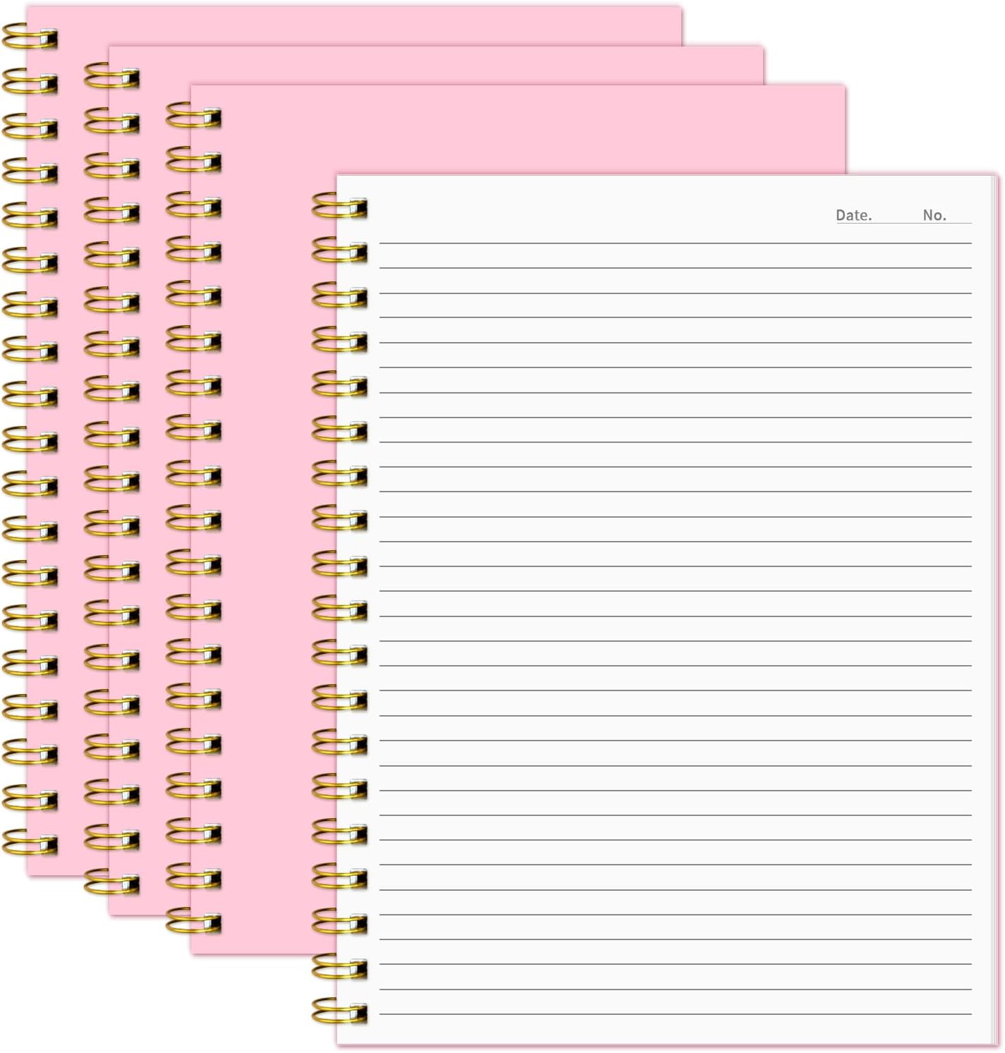 4 Pack Pink Hardcover Notebooks B5 - Thick 100GSM Paper - Ideal for Work & School