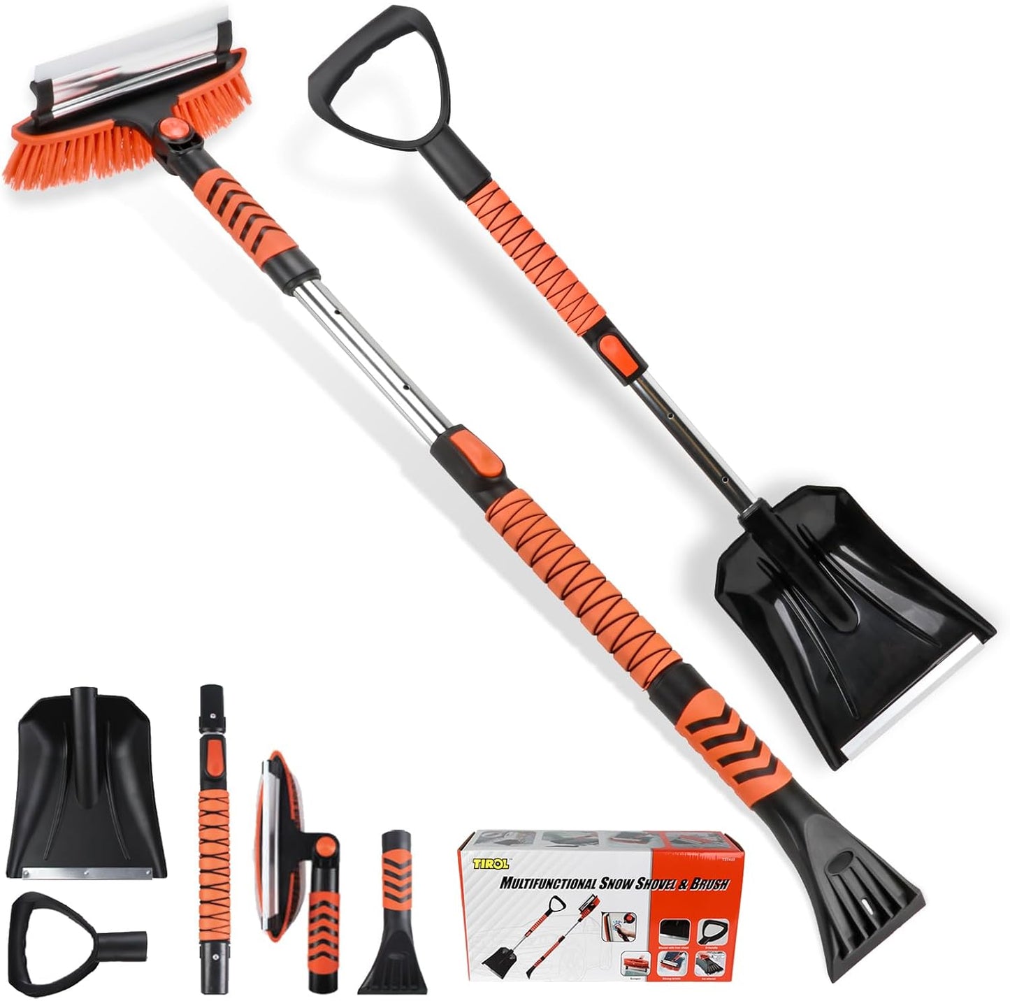 42in Ice Scraper and Extendable Snow Brush for Cars and SUVs