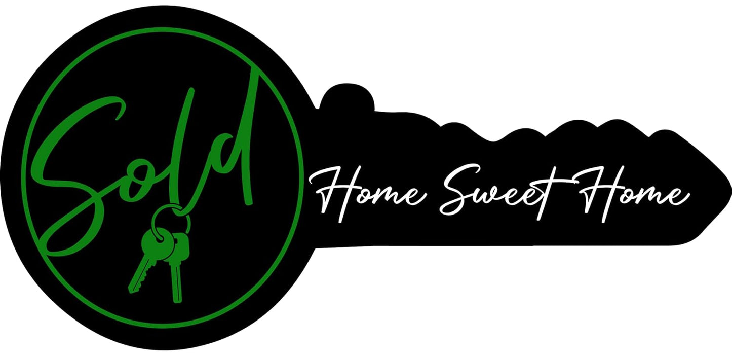 Realtor Key Sign - SOLD | Large Wooden Signs for Real Estate