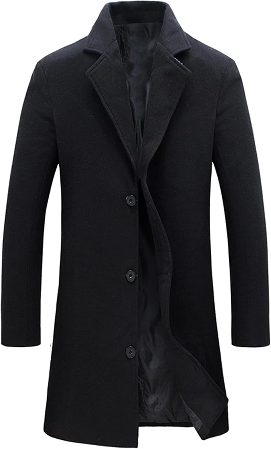 Springrain Men's Wool Blend Pea Coat for Stylish Winter Wear