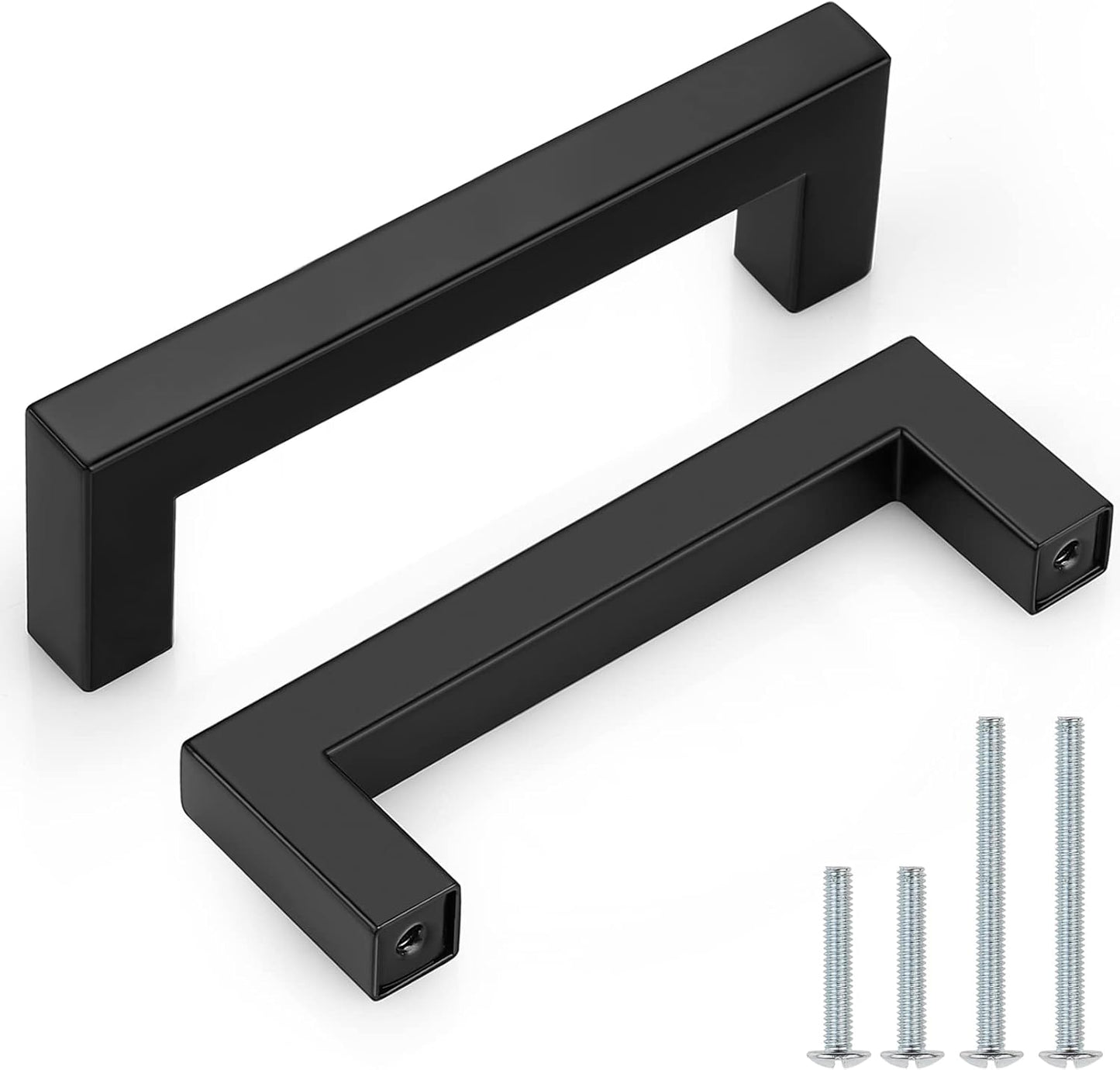 Probrico 50 Pack 3-3/4 Inch Hole Center Square Cabinet Handles