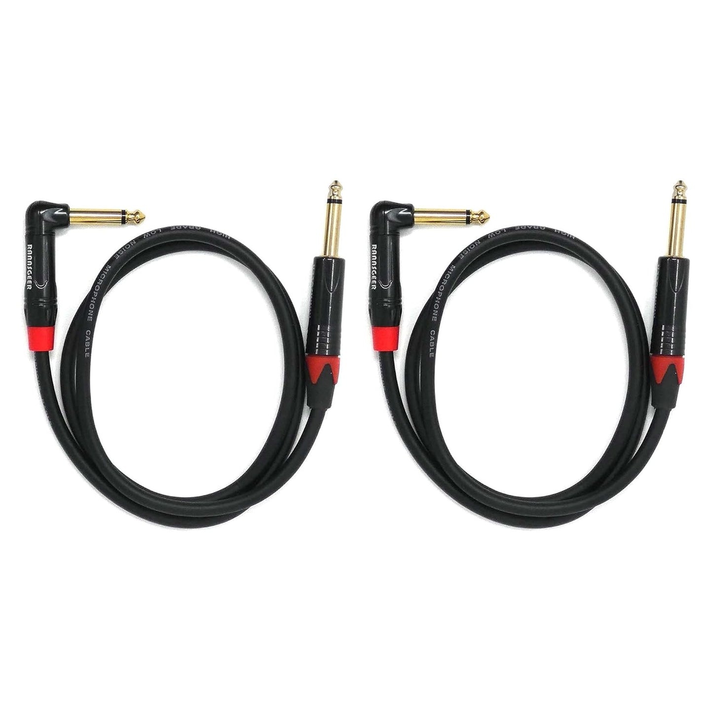 Premium Rannsgeer 1/4 Inch Right Angle Cable Duo