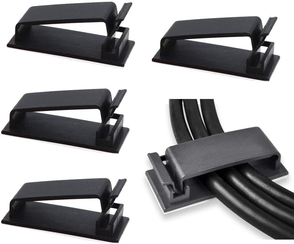 50pcs Self-Adhesive Cable Management Clips - Tidy Cables Hassle-Free!