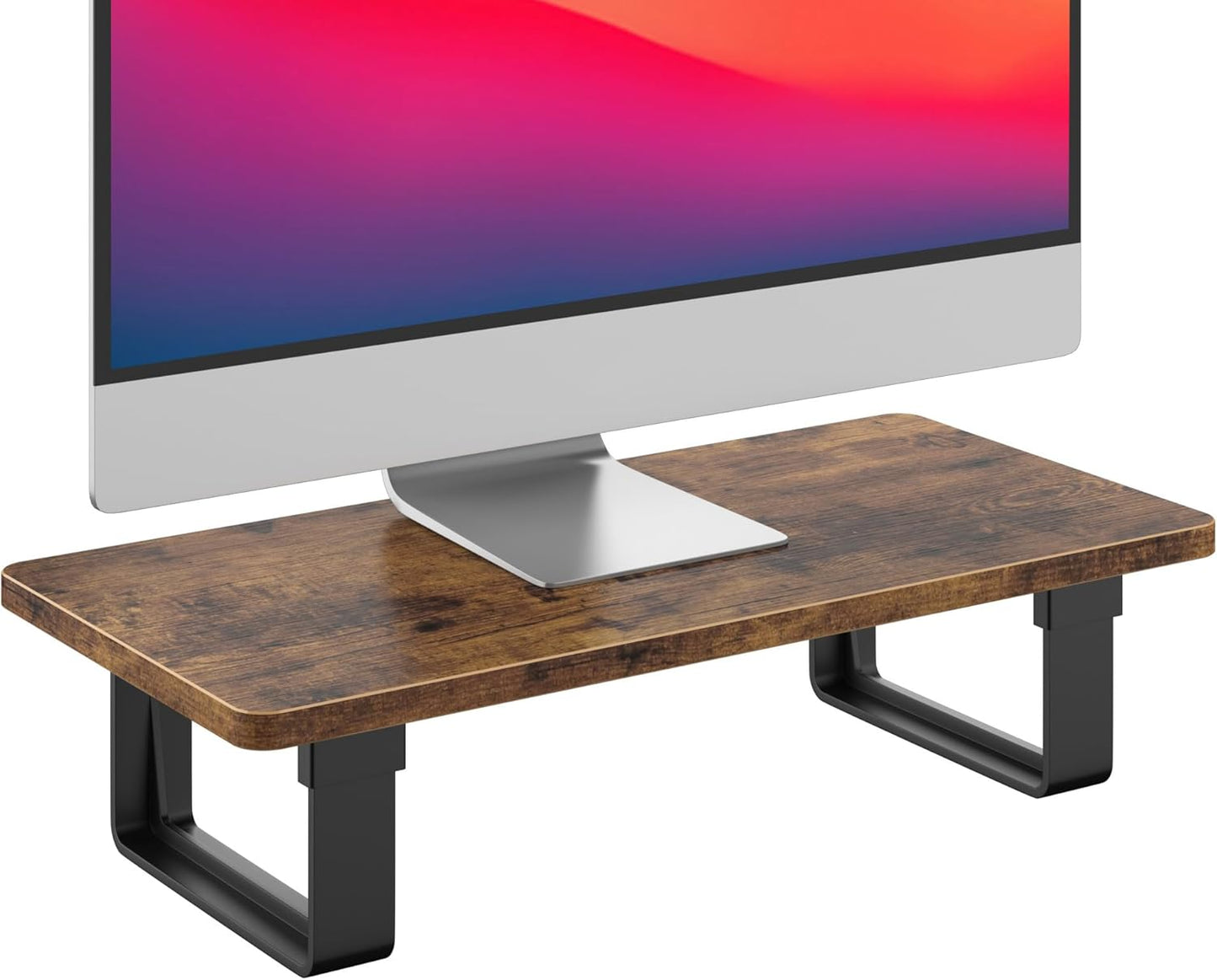 Stable Wood Monitor Stand, 50 LB Capacity