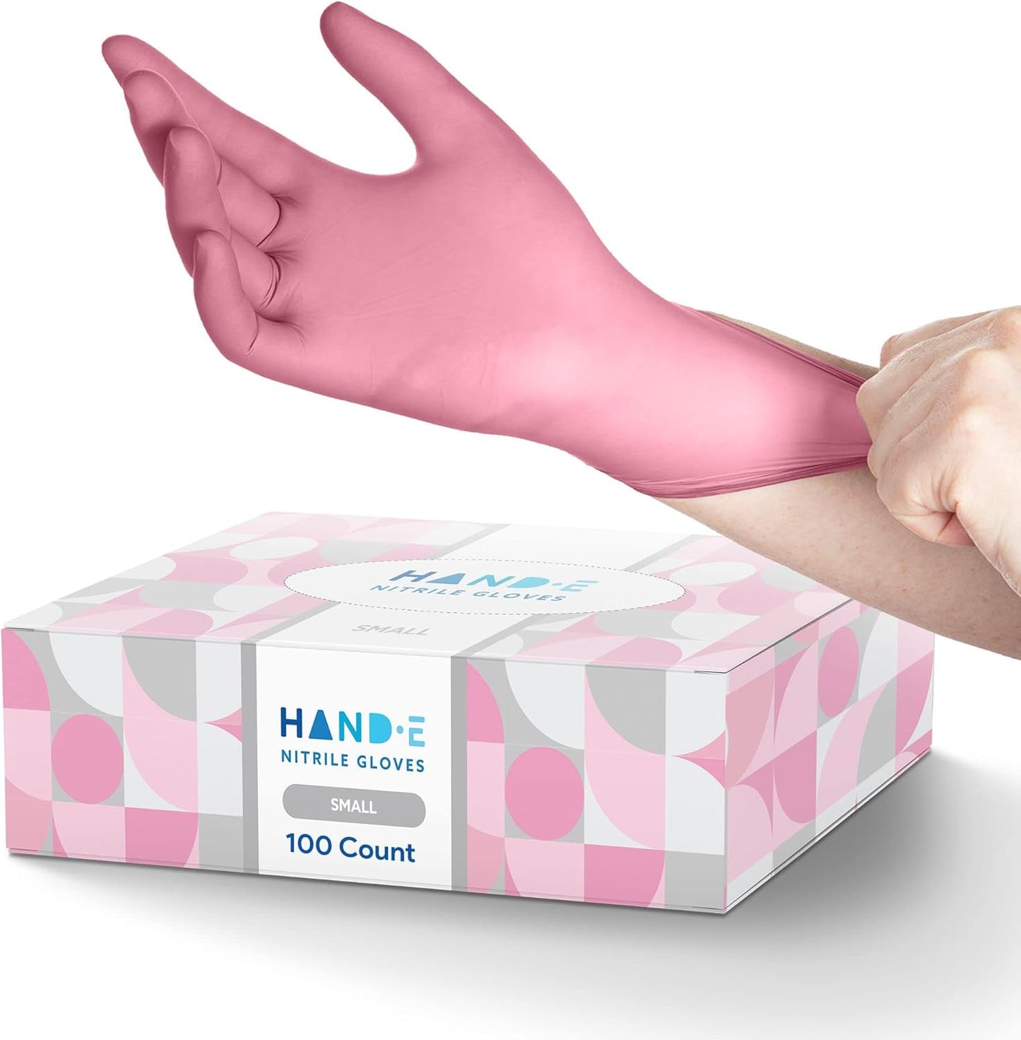 Ultimate Protection: Hand-E Touch Pink Nitrile Gloves