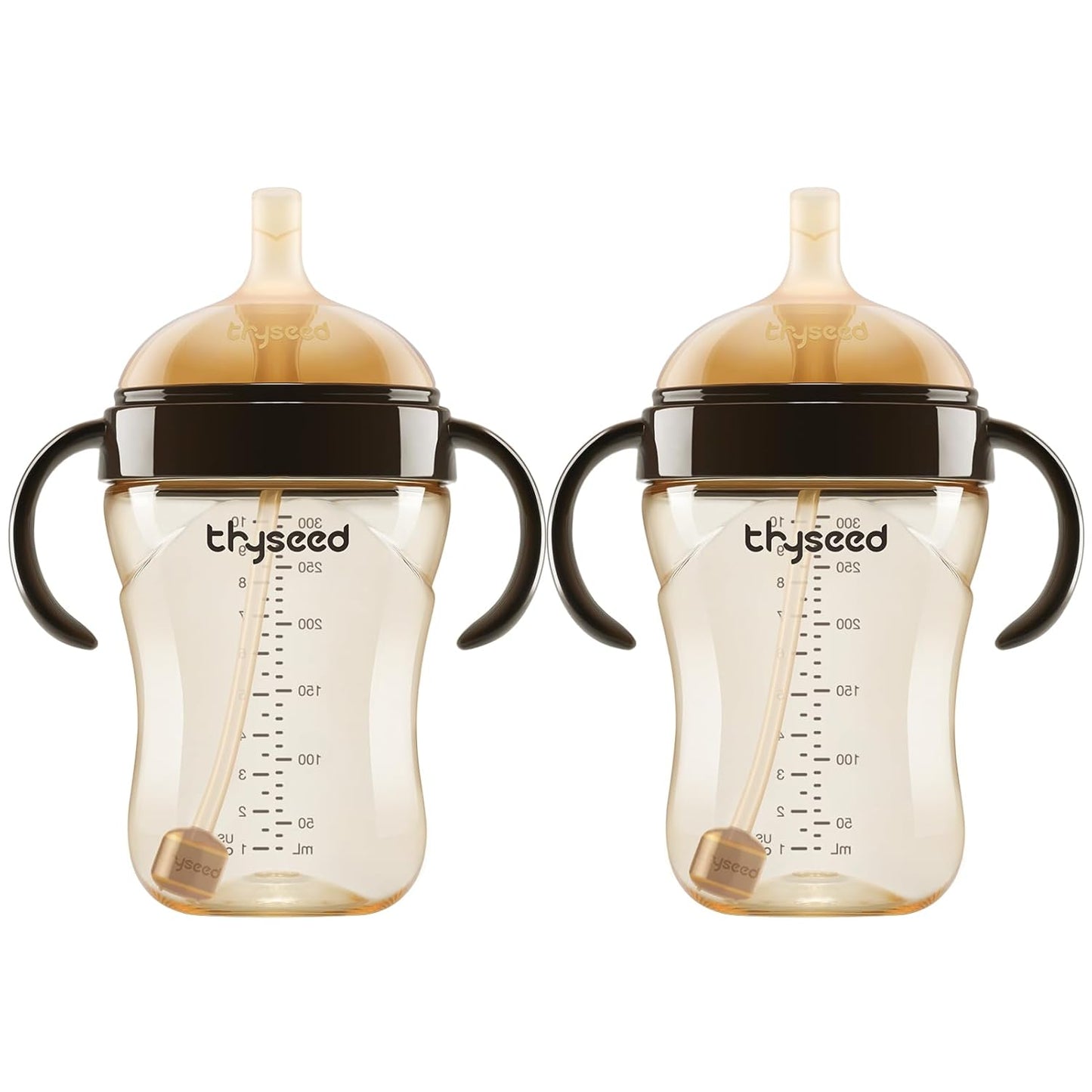 Thyseed PPSU Weighted Straw Cup for Toddlers - No Spill Design