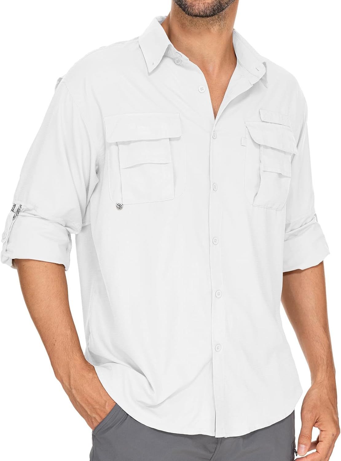 Mens Safari Shirts Long Sleeve UV Protection for Outdoor Fun