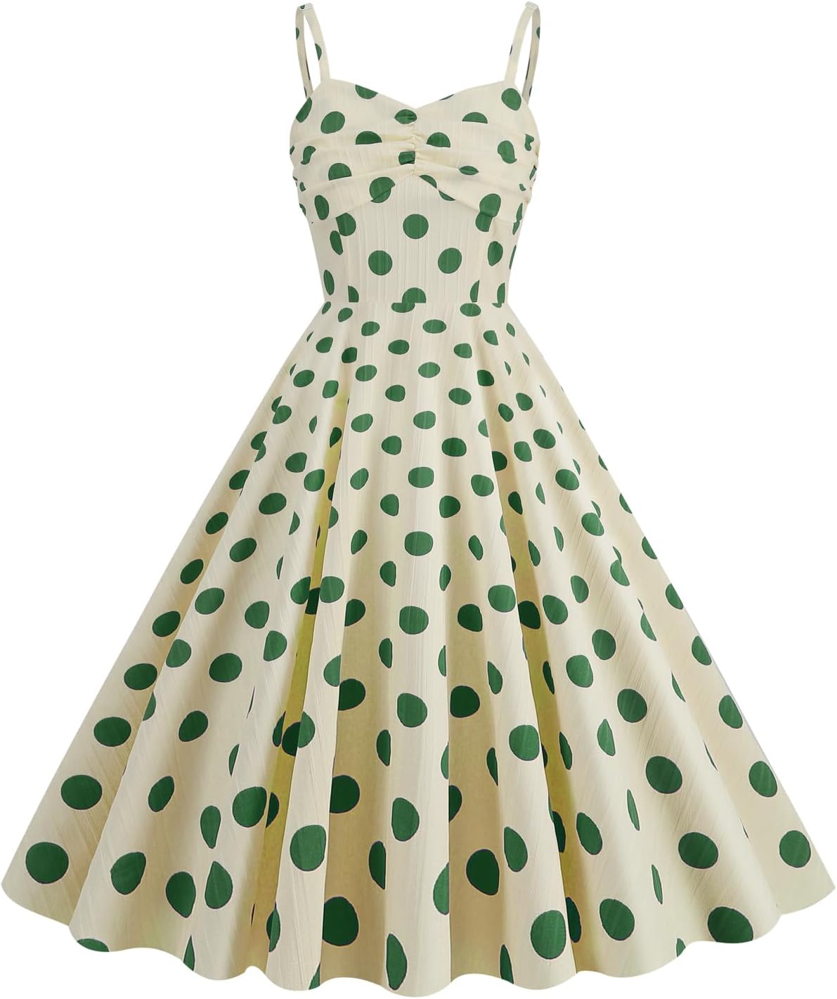 Vintage 1950s Polka Dot Halter Cocktail Swing Dress for Women