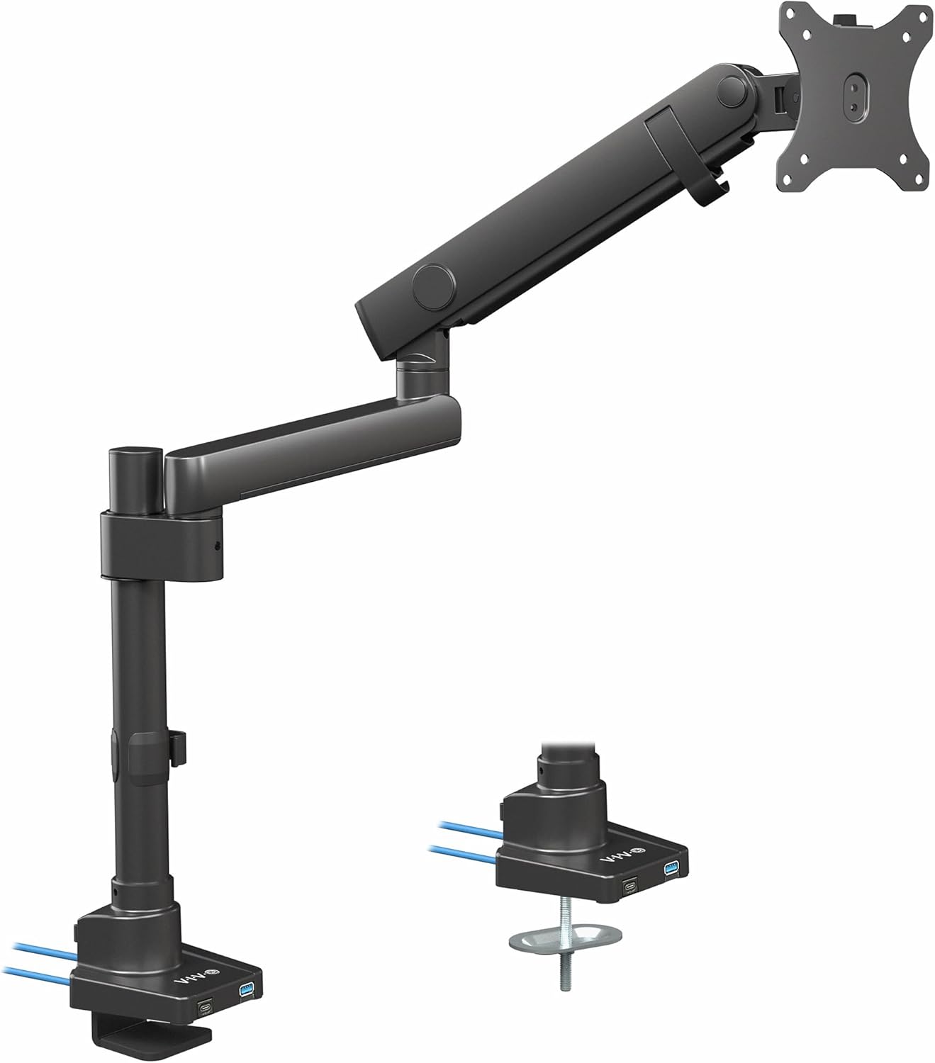 VIVO Premium Aluminum Full Motion Monitor Desk Mount Stand