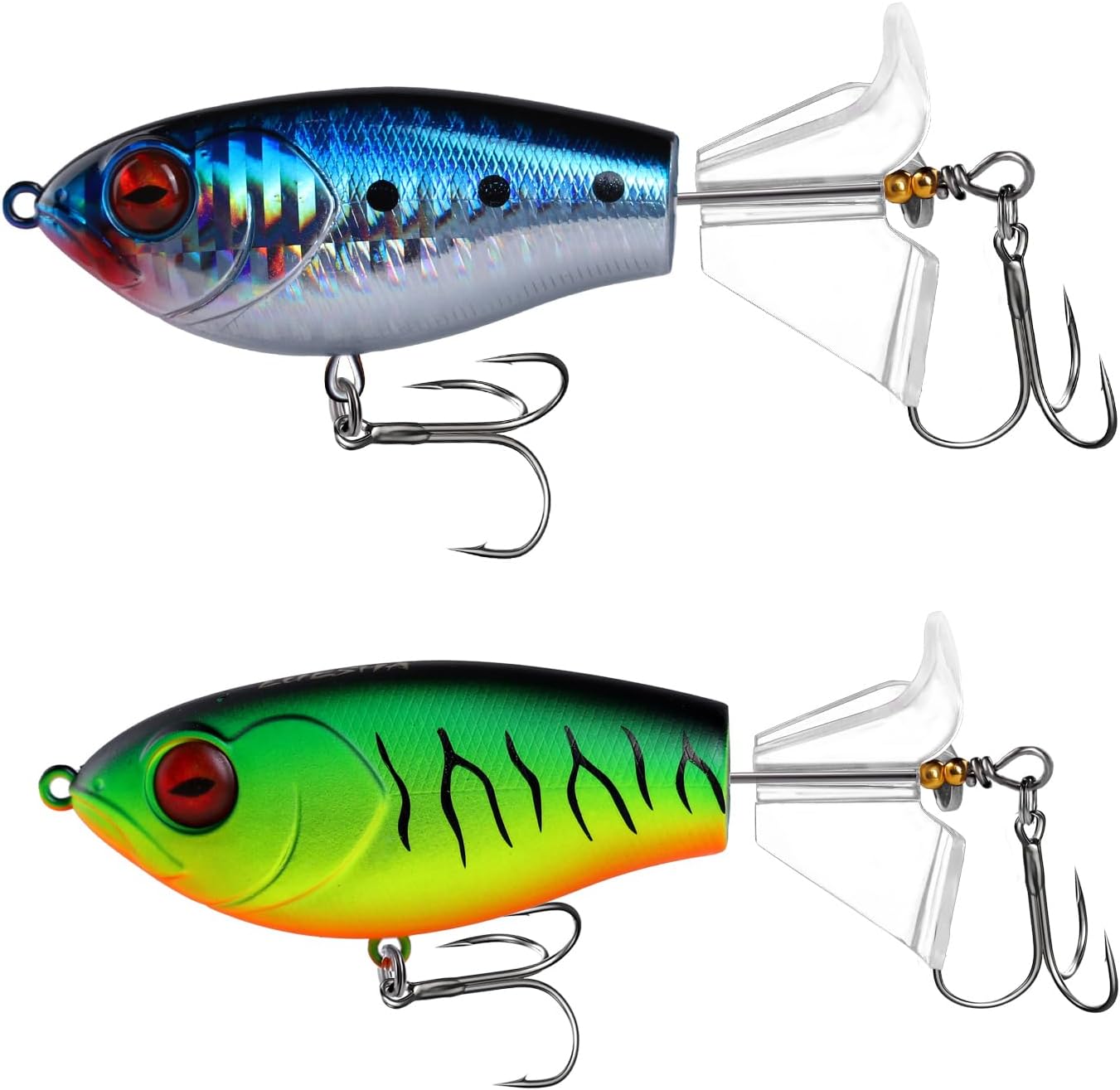 Bass Fishing Lure Kit - Lifelike 3D Eyes, Teaser Gift