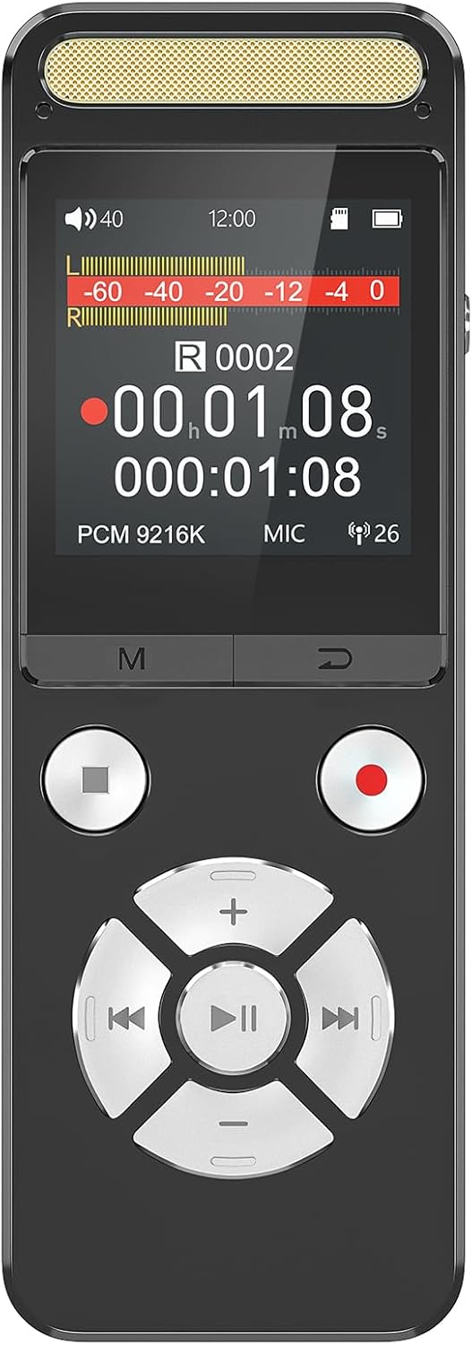 256GB HEVAVW Digital Voice Recorder with Noise Reduction