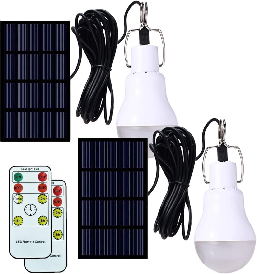 Portable Solar Camping Lights 350LM - Pack of 2