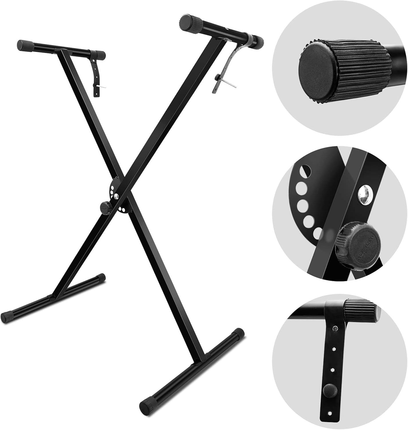 Locking Straps Keyboard Stand - Sturdy & Adjustable!